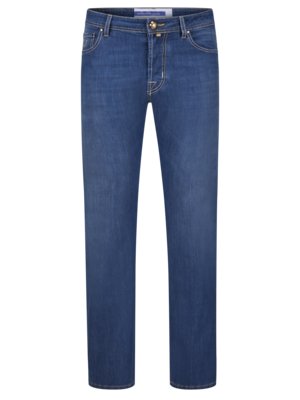 Leichte-Jeans-Bard-mit-Stretchanteil-und-Kontrast-Nähten;-Slim-Fit