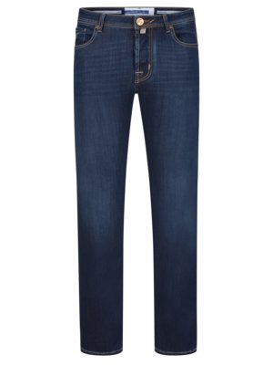 Jeans-Bard-mit-Kontrastnähten-in-softer-Denim-Qualität,-Slim-Fit