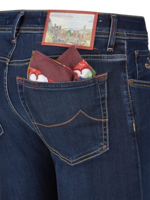 Jeans Bard mit Kontrastnähten in softer Denim-Qualität, Slim Fit