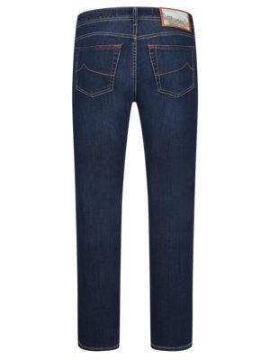 Jeans-Bard-mit-Kontrastnähten-in-softer-Denim-Qualität,-Slim-Fit