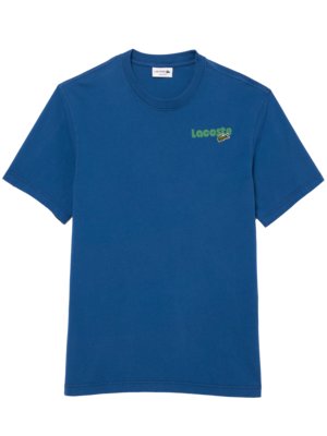 T-Shirt-mit-rückseitigem-Print-und-Krokodil-Aufnäher