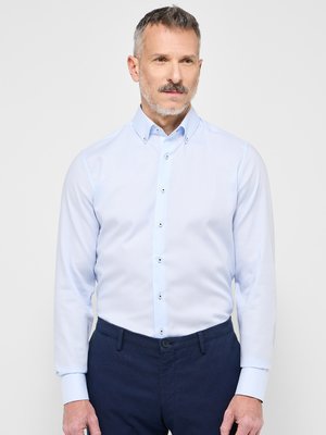Strukturiertes-Hemd-mit-floralem-Ausputz,-Slim-Fit