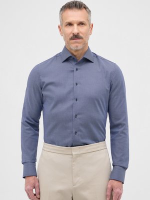 Hemd mit Hahnentritt-Muster und Kentkragen, Slim Fit
