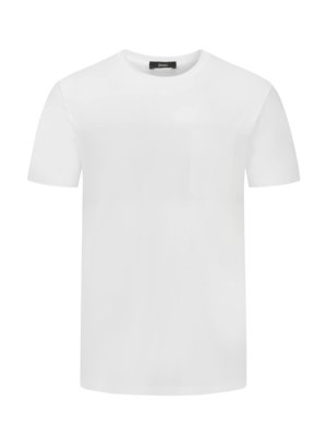 T-Shirt aus elastischem Material-Mix mit Brusttasche