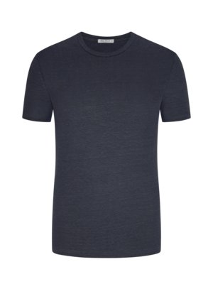 Unifarbenes T-Shirt aus Leinen in Jersey-Qualität