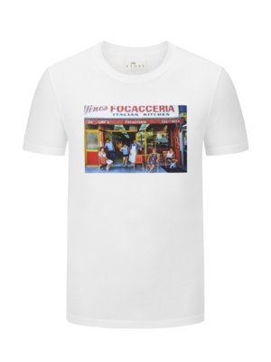 Homewear T-Shirt aus Bio-Baumwolle mit Motiv-Print