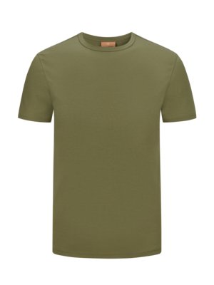 Glattes-T-Shirt-aus-Baumwolle