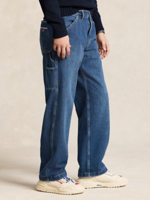Oversized Jeans aus Baumwolle, Dungaree Fit