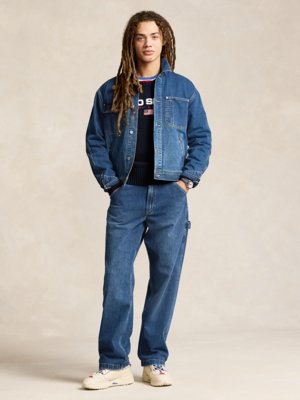 Oversized-Jeans-aus-Baumwolle,-Dungaree-Fit