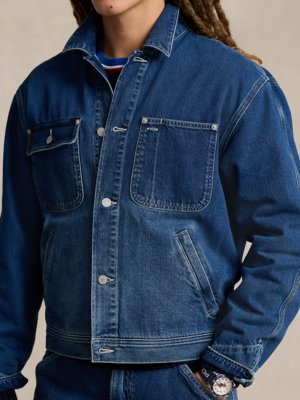 Jeansjacke-aus-Baumwolle-mit-Backprint