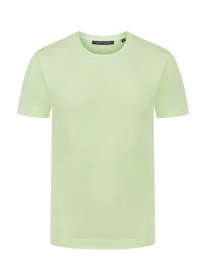 Unifarbenes-T-Shirt-mit-O-Neck,-Garment-Dyed