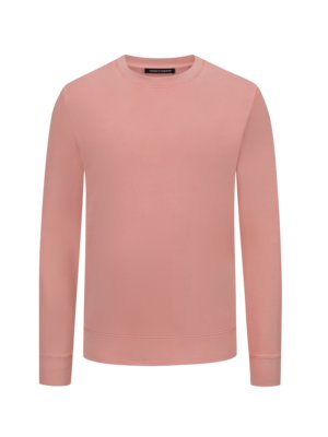 Unifarbenes-Sweatshirt-aus-Pima-Baumwolle,-Garment-Dyed