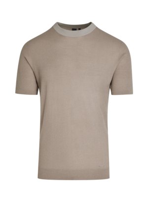 T-Shirt-in-Perlstrick-Qualität-aus-einem-Kaschmir-Mix