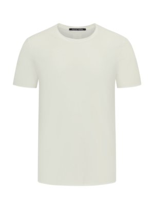 Softes T-Shirt aus Baumwolle mit Rollkanten
