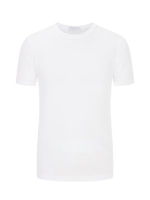 Unifarbenes T-Shirt in Krepp-Qualität