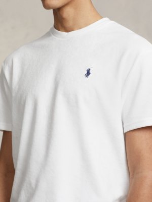 T-Shirt aus Frottee mit Logostickerei 
