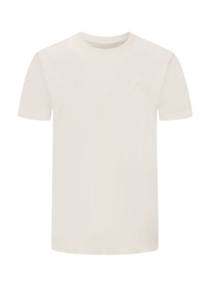 Unifarbenes-T-Shirt-aus-Baumwolle