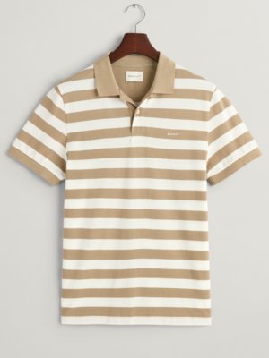 Poloshirt in Piqué-Qualität mit Ringelstreifen