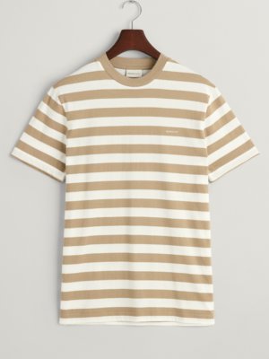 Softes-T-Shirt-mit-Ringelstreifen-und-Label-Schriftzug