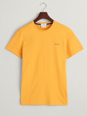 T-Shirt mit farbigem Logo-Schriftzug, Slim Fit