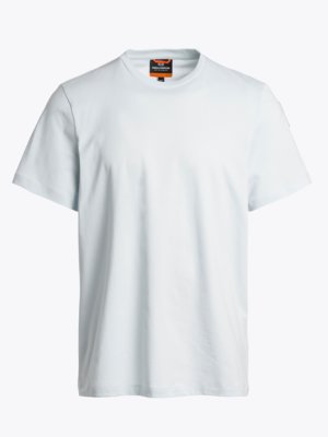 T-Shirt-mit-Label-Patch