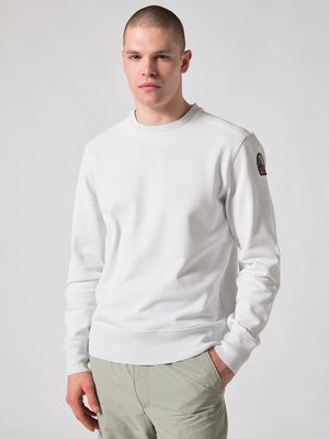 Sweatshirt-aus-Baumwolle-mit-Label-Patch