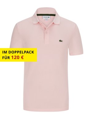 Stretch-Poloshirt-in-Waffelpiqué-mit-Krokodil-Aufnäher,-Regular-Fit