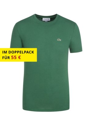 Leichtes T-Shirt mit kleiner Krokodil-Stickerei, Regular Fit