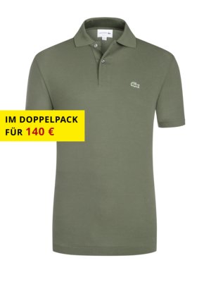 Piqué-Poloshirt L1212 Classic Fit, mit kleinem Krokodil-Aufnäher