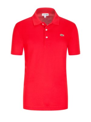 Piqué-Poloshirt-L1212-Classic-Fit,-mit-kleinem-Krokodil-Aufnäher