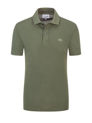 Poloshirt-in-Piqué-Qualität-mit-Krokodil-Aufnäher,-Slim-Fit