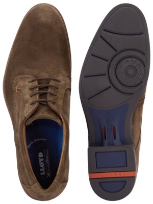 Flex Derby-Schuhe aus Veloursleder mit Xmotion-Einlegesohle
