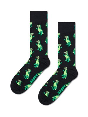 Socken-mit-T-Rex-Motiv