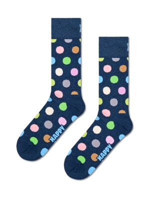 Socken-mit-farbigen-Punkten-