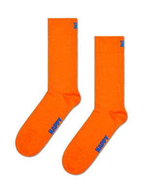 Unifarbene-Socken-mit-Label.Stitching