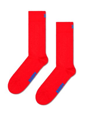 Unifarbene-Socken-mit-Label-Stitching