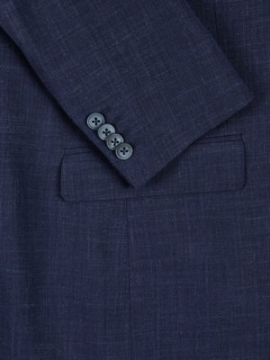 Melierter Anzug aus elastischem Woll-Leinen-Mix