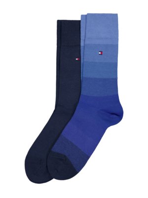 2er Pack Socken im Farbverlauf und Unifarben