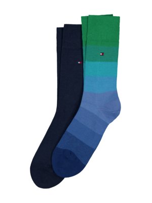 2er Pack Socken im Farbverlauf und Unifarben