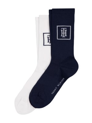 2er Pack wadenhohe Socken in Rippstrick-Qualität