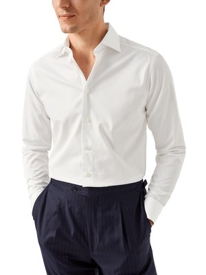 Unifarbenes Hemd in Twill-Qualität aus Pima-Baumwolle, Contemporary Fit 