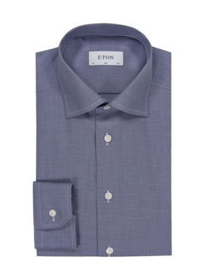 Business-Hemd mit filigranem Pepita-Muster, Slim