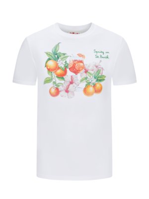 T-Shirt-mit-sommerlichem-Spritz-Motiv-und-Stickerei