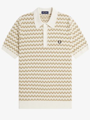 Poloshirt-in-Frottee-Qualität-mit-Wellen-Print