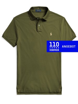Poloshirt-mit-Logo-Stickerei-in-Piqué-Qualität,-Slim-Fit