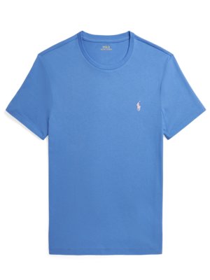 T-Shirt-aus-Baumwolle-mit-Logo-Stickerei,-Custom-Slim-Fit