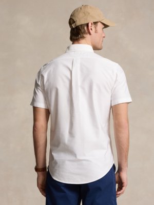 Kurzarmhemd mit kleiner Poloreiter-Stickerei, Custom Fit
