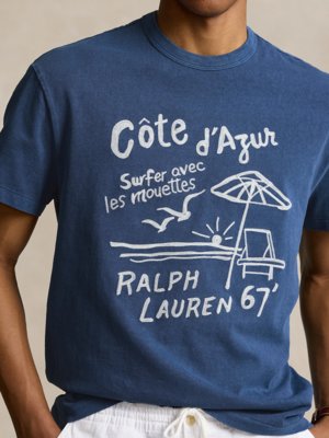 T-Shirt mit Côte d'Azure-Stickerei, Clasic Fit