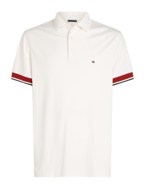 Softes Poloshirt in Jersey-Qualität mit Streifenakzenten