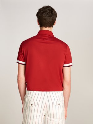 Softes Poloshirt in Jersey-Qualität mit Streifenakzenten